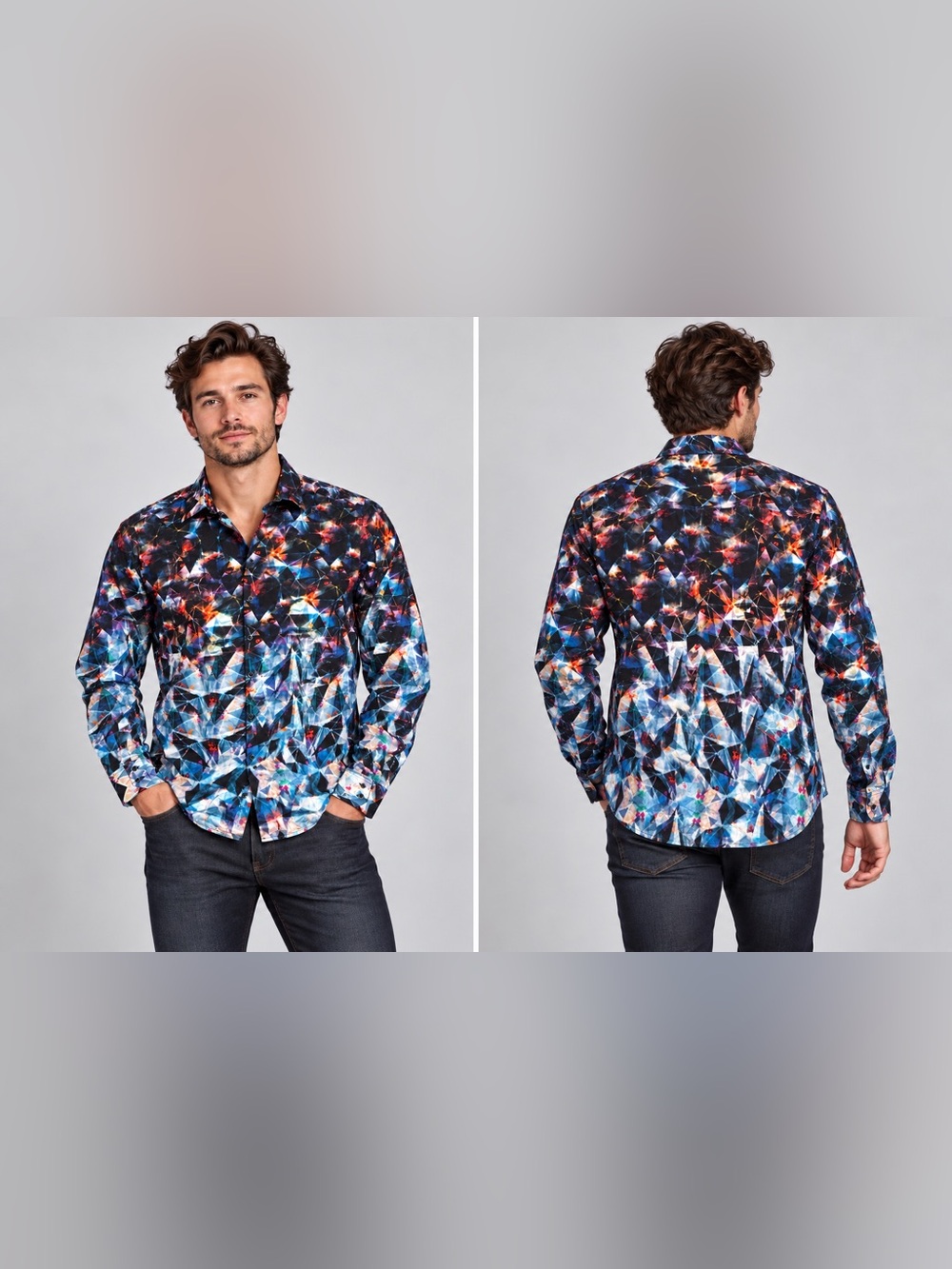 Robert Graham EMERSON Multi Color Large Classic Fit Men’s Size 1XLT Upscale